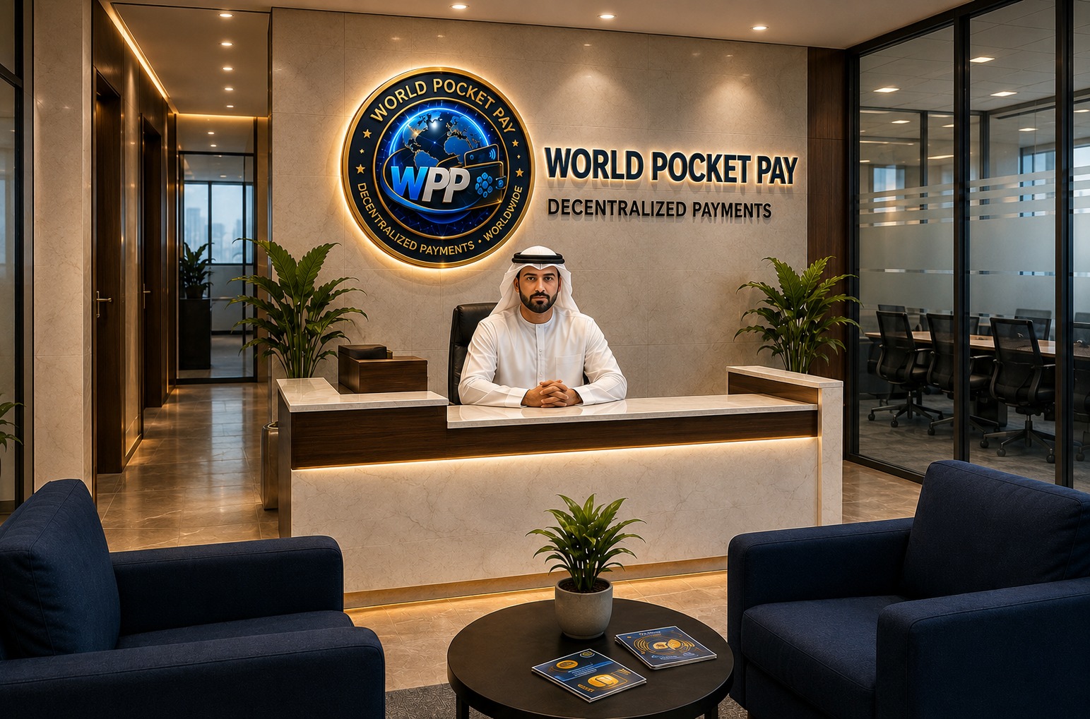 World Pocket Pay reception and office
